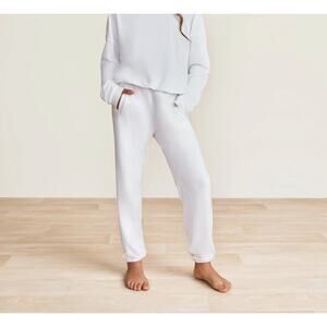 BAREFOOT DREAMS Youth CozyTerry Jogger in White Sz 12/14 NWT